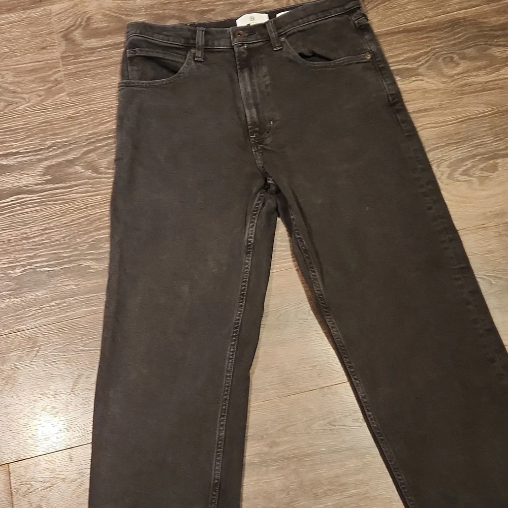 ❤️ BANANA REPUBLIC AUTHENTIC STRAIGHT LEG JEANS, BLACK, 32